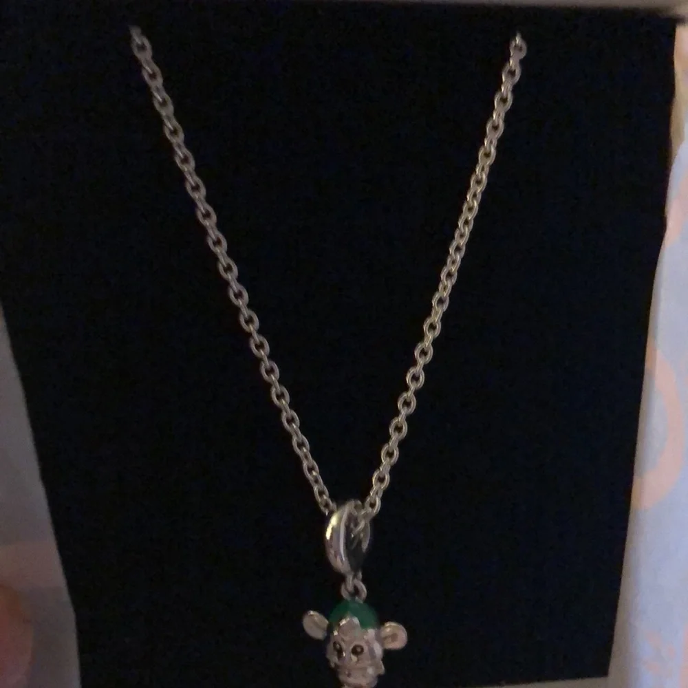🐭 PANDORA DISNEY CINDERELLA GUS MOUSE  CHARM NECKLACE🐭 - Picture 13 of 15
